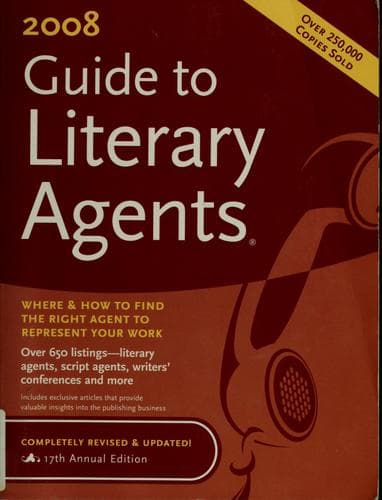 Tapa de 2008 guide to literary agents