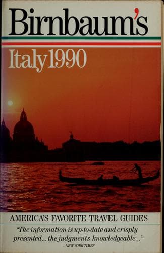 Tapa de Birnbaum's Italy, 1990