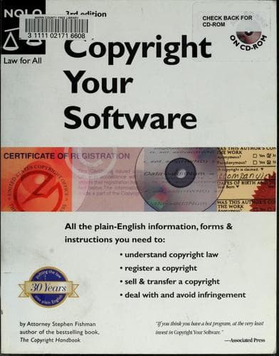 Tapa de Copyright your software