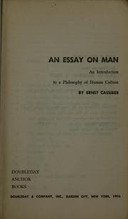 Tapa de An essay on man