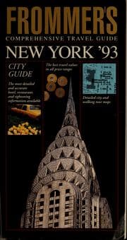 Tapa de Frommer's comprehensive travel guide, New York '93