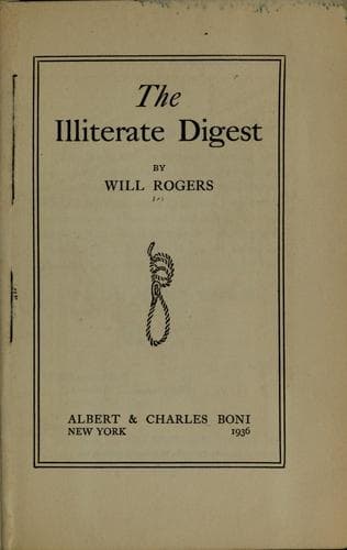 Tapa de The illiterate digest
