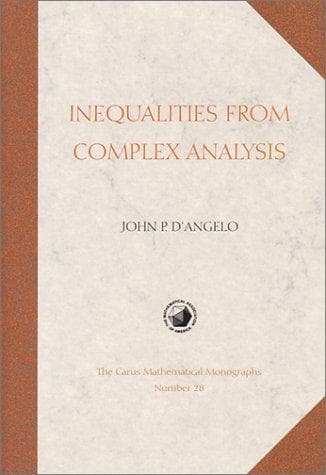 Tapa de Inequalities from complex analysis