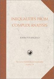 Tapa de Inequalities from complex analysis