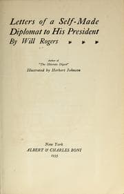 Tapa de Letters of a self-made diplomat to his President