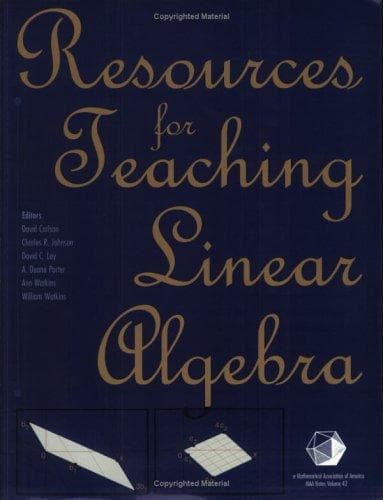 Tapa de Resources for teaching linear algebra