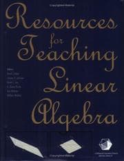 Tapa de Resources for teaching linear algebra