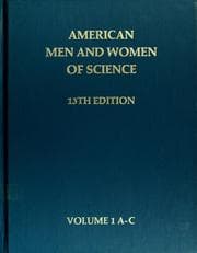 Tapa de American men and women of science, 13th edition