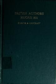 Tapa de British authors before 1800