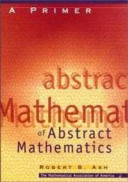 Tapa de A primer of abstract mathematics