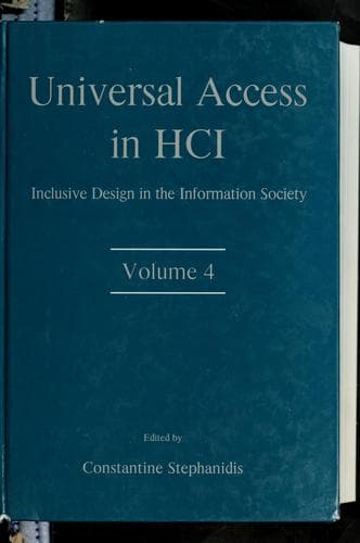 Tapa de Universal access in HCI