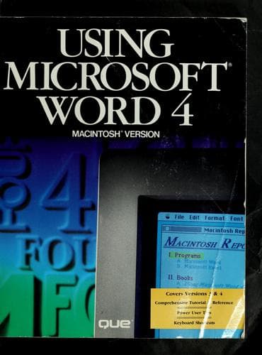 Tapa de Using Microsoft Word 4.