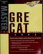 Tapa de Master the GRE CAT 2003
