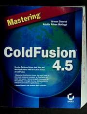 Tapa de Mastering ColdFusion 4.5