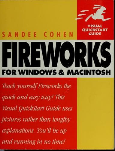 Tapa de Fireworks for Windows and Macintosh