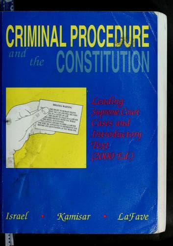 Tapa de Criminal procedure and the Constitution