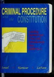 Tapa de Criminal procedure and the Constitution