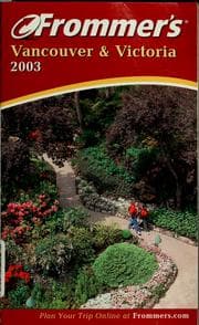 Tapa de Frommer's Vancouver & Victoria 2003