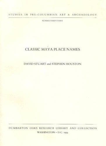 Tapa de Classic Maya place names