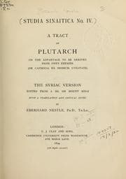 Tapa de A tract on the advantage to be derived from one's enemies