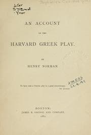 Tapa de An account of the Harvard Greek play