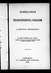 Tapa de Schelling's transcendental idealism