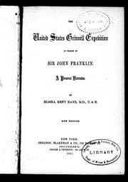 Tapa de The United States Grinnell expedition in search of Sir John Franklin