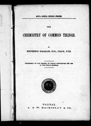 Tapa de The chemistry of common things