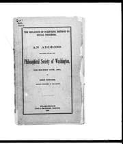Tapa de The relation of scientific method to social progress