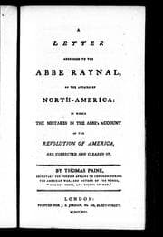 Tapa de A letter addressed to the Abbe Raynal on the affairs of North-America