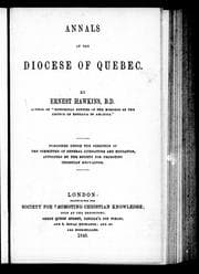 Tapa de Annals of the Diocese of Quebec
