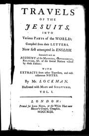 Tapa de Travels of the Jesuits into various parts of the world, particularly China and the East Indies ..