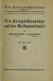 Tapa de Die Kriegsschauplätze auf der Balkanhalbinsel