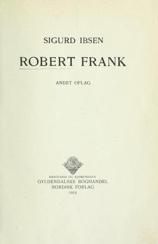 Tapa de Robert Frank
