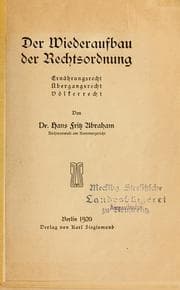 Tapa de Der Wiederaufbau der Rechtsordnung