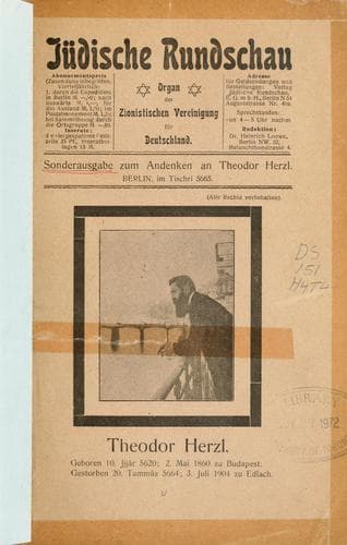 Tapa de Theodor Herzl