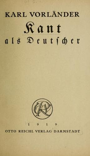 Tapa de Kant als Deutscher
