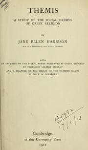 Tapa de Themis, a study of the social origins of Greek religion