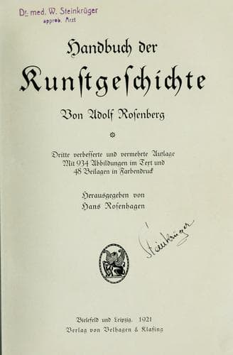 Tapa de Handbuch der Kunstgeschichte
