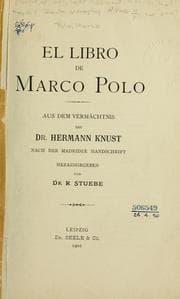 Tapa de El libro de Marco Polo