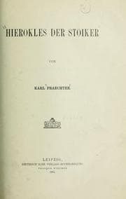 Tapa de Hierokles der stoiker