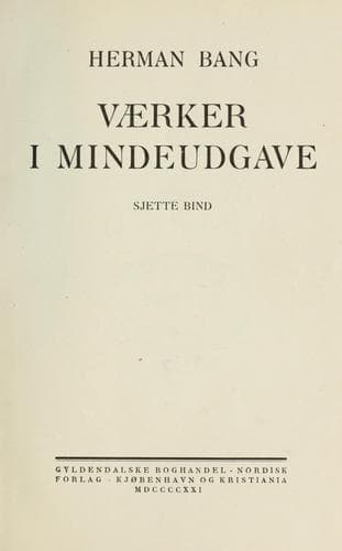 Tapa de Vaerker i mindeudgave