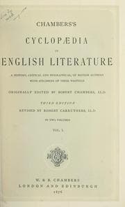 Tapa de Chambers's cyclopaedia of English literature