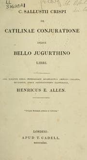 Tapa de De Catilinae conjuratione