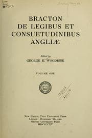 Tapa de De legibus et consuetudinibus Angliæ