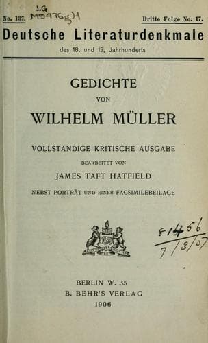 Tapa de Gedichte