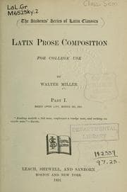 Tapa de Latin prose composition