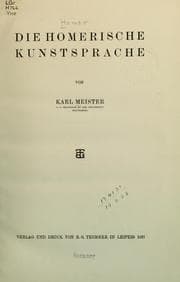 Tapa de Die homerische Kunstsprache