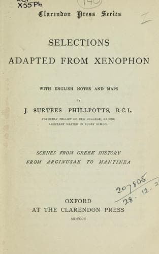 Tapa de Selections adapted from Xenophon