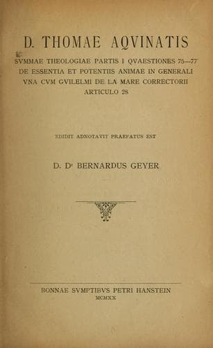 Tapa de Thomae Aquinatis Summae theologicae